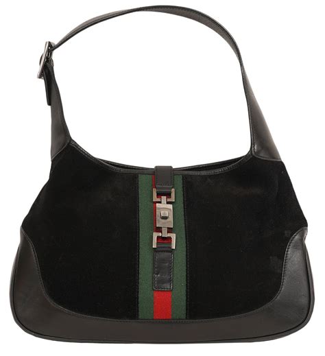 gucci black suede fringe bag|Gucci shoulder tote bag.